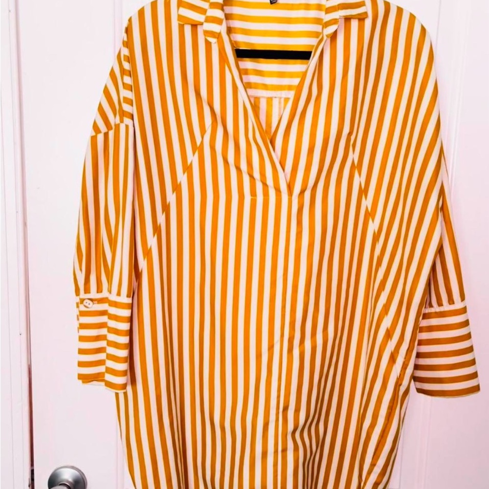 Fashion Nova Striped Collared Dress